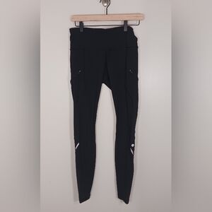 Lululemon Athletica Black Leggings Track‎ Athleisure Athletic Pants Size 6